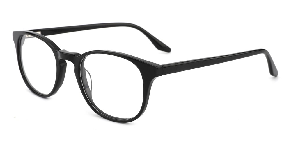 Methuen Black Classic Wayframe Acetate Eyeglasses