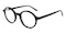 Charles Black Round Acetate Eyeglasses