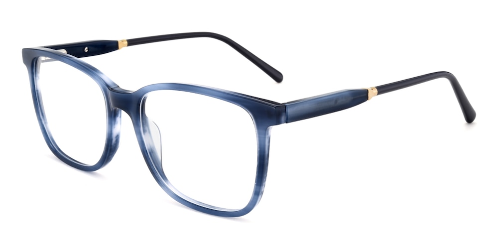 Albany Blue Rectangle Acetate Eyeglasses