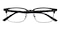 Haggai Black/Gunmetal Rectangle TR90 Eyeglasses