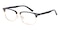 Haggai Black/Golden Rectangle TR90 Eyeglasses