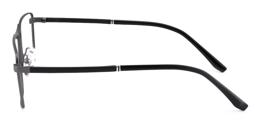 Benjamin Gunmetal Rectangle Metal Eyeglasses