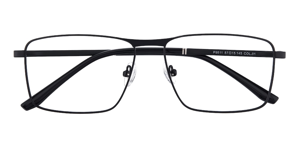 Benjamin Black Rectangle Metal Eyeglasses