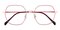 Isabel Red Polygon Titanium Eyeglasses