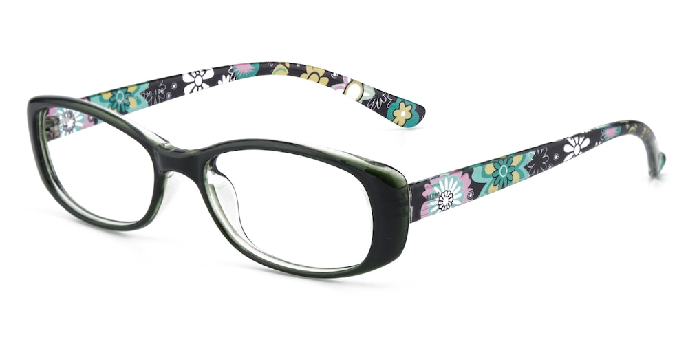 Audrey Green/Floral Oval TR90 Eyeglasses