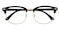 Salisbury Black/Golden Browline TR90 Eyeglasses