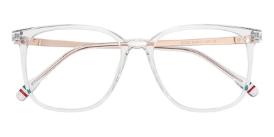 Gulfport Clear Square Metal,TR90 Plastic Eyeglasses