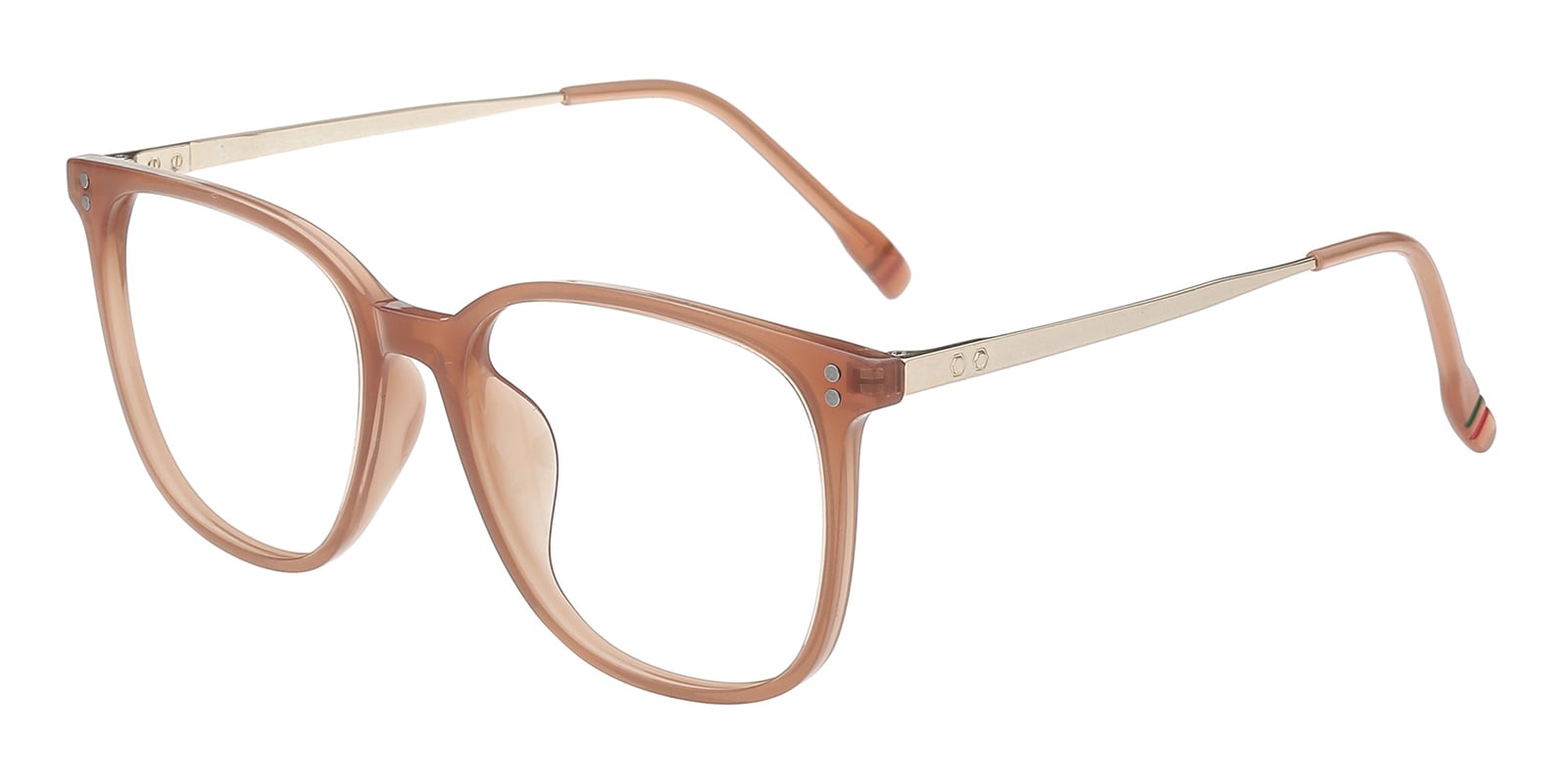 Fundamentals F107 Eyeglasses Brown 52mm Denton Rectangle Brown Eyeglasses | Glassesshop main image 2