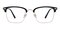 Aaron Black/Golden Browline Titanium Eyeglasses