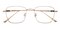 Topeka Rose Gold Square Titanium Eyeglasses