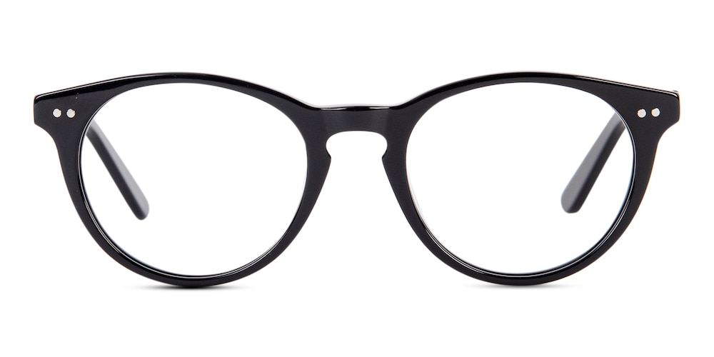 Lawrence Black Oval Acetate Eyeglasses
