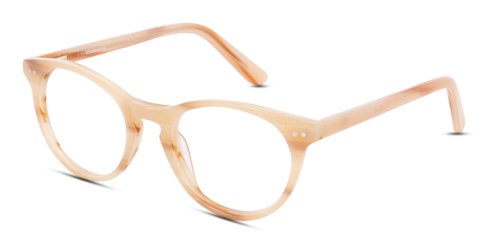 Lawrence Champagne Oval Acetate Eyeglasses