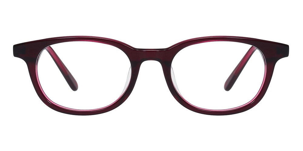 Flint Purple Oval Acetate Eyeglasses