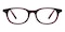 Flint Purple Oval Acetate Eyeglasses