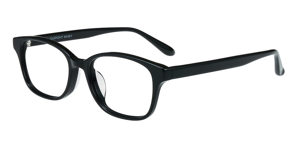 Mankato Black Oval Acetate Eyeglasses