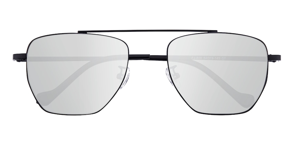 Johnson Black Aviator Stainless Steel Sunglasses