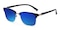 Troy Black/Silver Browline TR90 Sunglasses