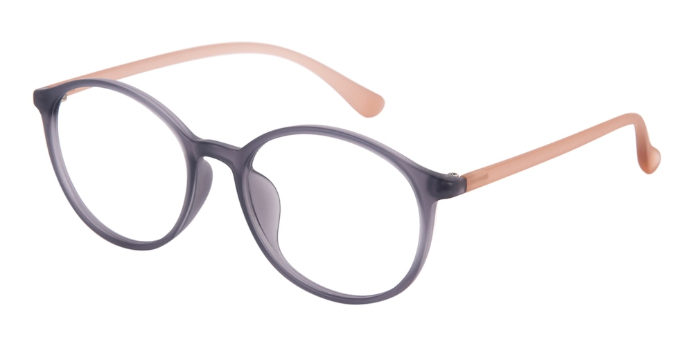 Baltimore Gray/Brown Round TR90 Eyeglasses