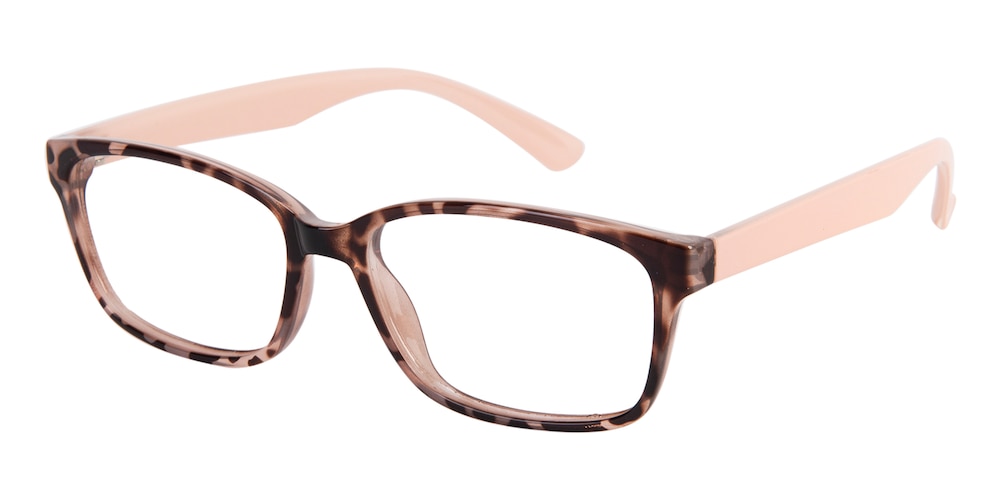 Althea Tortoise/Pink Rectangle TR90 Eyeglasses