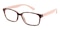 Althea Tortoise/Pink Rectangle TR90 Eyeglasses