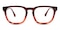 Pittsfield Red Tortoise Square Acetate Eyeglasses