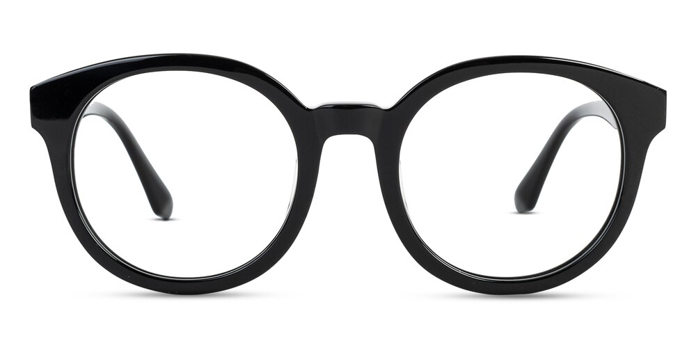 Worcester Black Round Acetate Eyeglasses