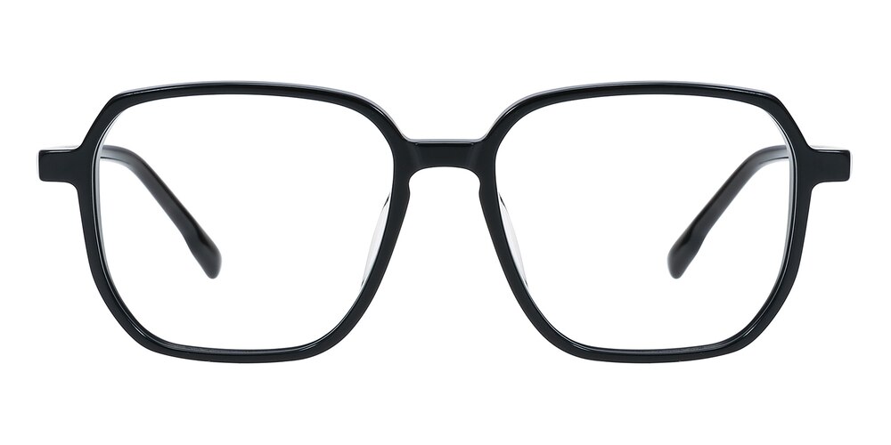 Weymouth Black Polygon Acetate Eyeglasses