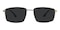 Muskegon Gunmetal Rectangle Metal Sunglasses