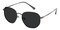 Meriden Black Polygon Metal Sunglasses