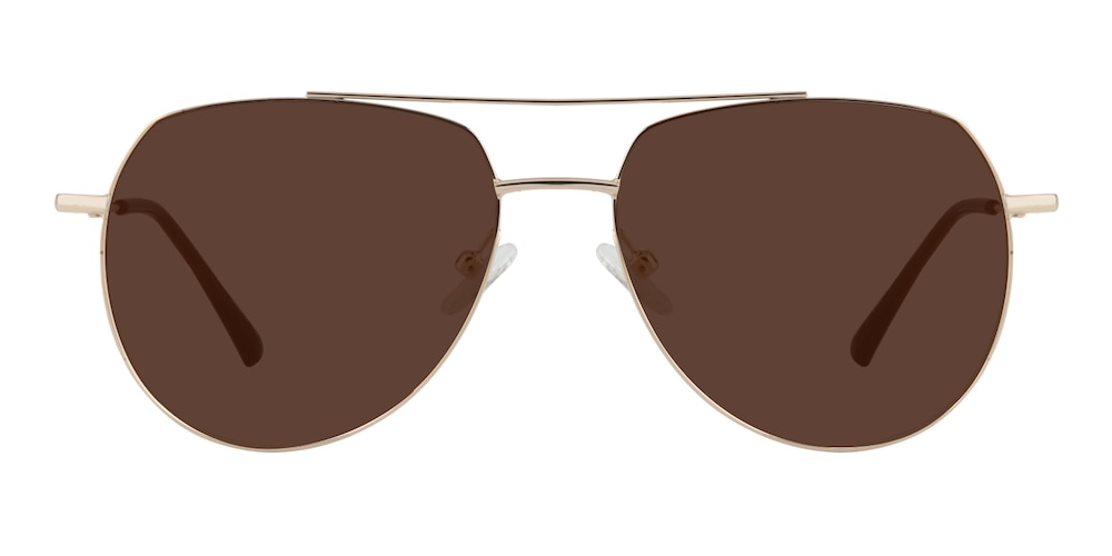 Bernardino Golden Aviator Metal Sunglasses