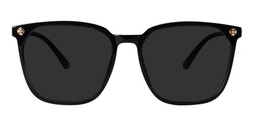 Michele Black Sunglasses with Silver Case Michelle Square Black Sunglasses | Glassesshop main image 3
