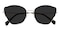 Sabina Black/Golden Cat Eye Stainless Steel Sunglasses