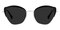 Sabina Black/Golden Cat Eye Stainless Steel Sunglasses