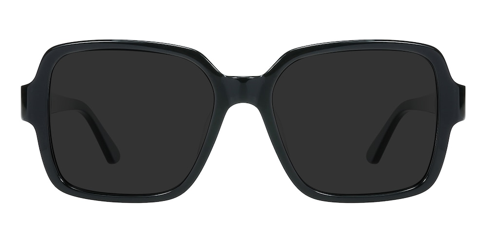 Collinsville Black Square Acetate Sunglasses