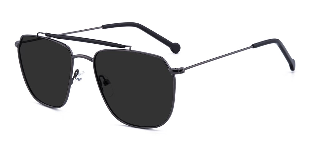 Sebastian Black Aviator Metal Sunglasses