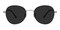 Candance Black/Silver Round Titanium Sunglasses