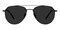 Eileen Black Aviator Titanium Sunglasses