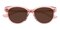 Cherish Pink Oval Acetate Sunglasses