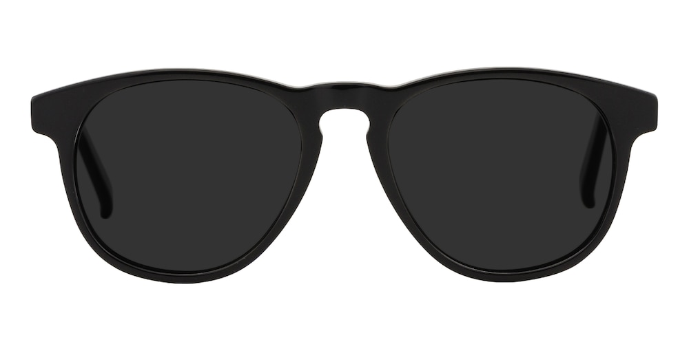 Downey Black Classic Wayframe Acetate Sunglasses