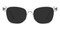 Modesto Crystal Classic Wayframe Acetate Sunglasses