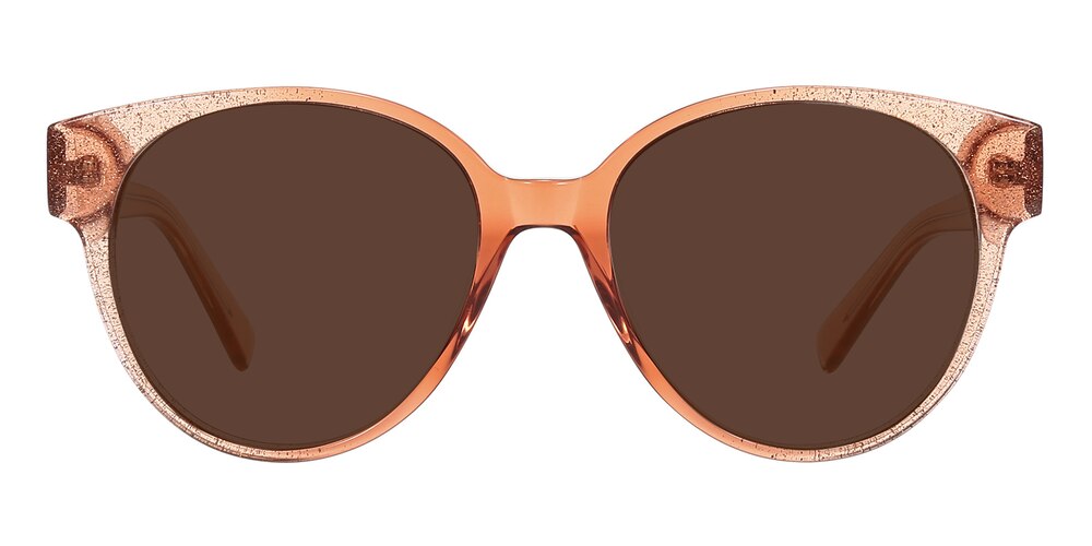 Rosa Orange Oval Acetate Sunglasses