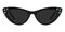 Ivy Black Cat Eye Acetate Sunglasses