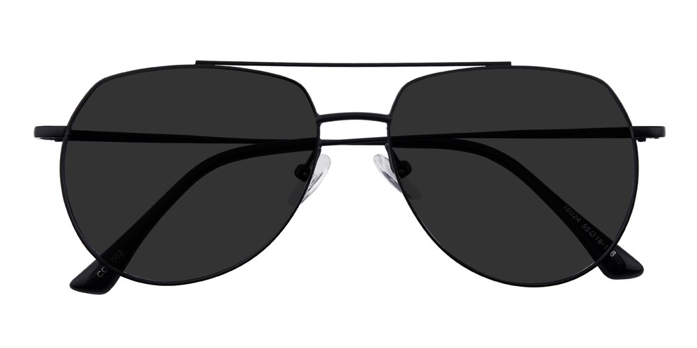 Bernardino Black Aviator Metal Sunglasses