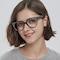 Laurie Black/Silver Cat Eye Acetate Eyeglasses