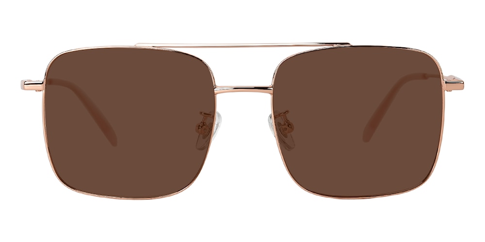Gladstone Rose Gold Aviator Titanium Sunglasses