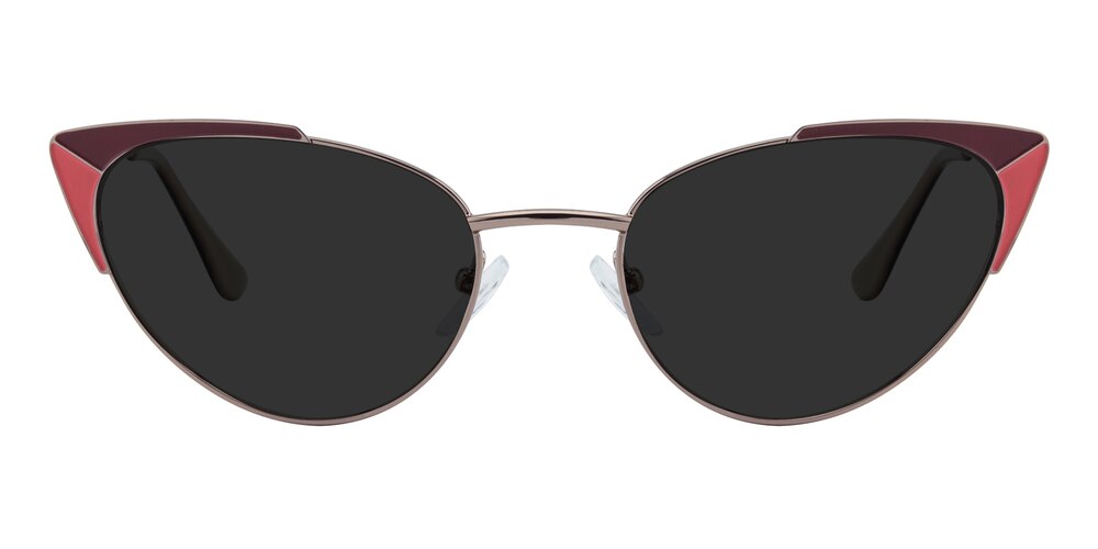 Beaverton Golden/Red Cat Eye Metal Sunglasses
