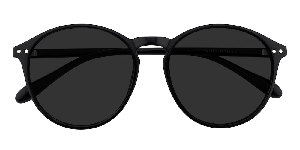 Newman Black Round TR90 Sunglasses