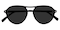 Harriet Black Aviator TR90 Sunglasses