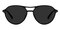 Harriet Black Aviator TR90 Sunglasses