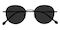Charleston Black Round Titanium Sunglasses